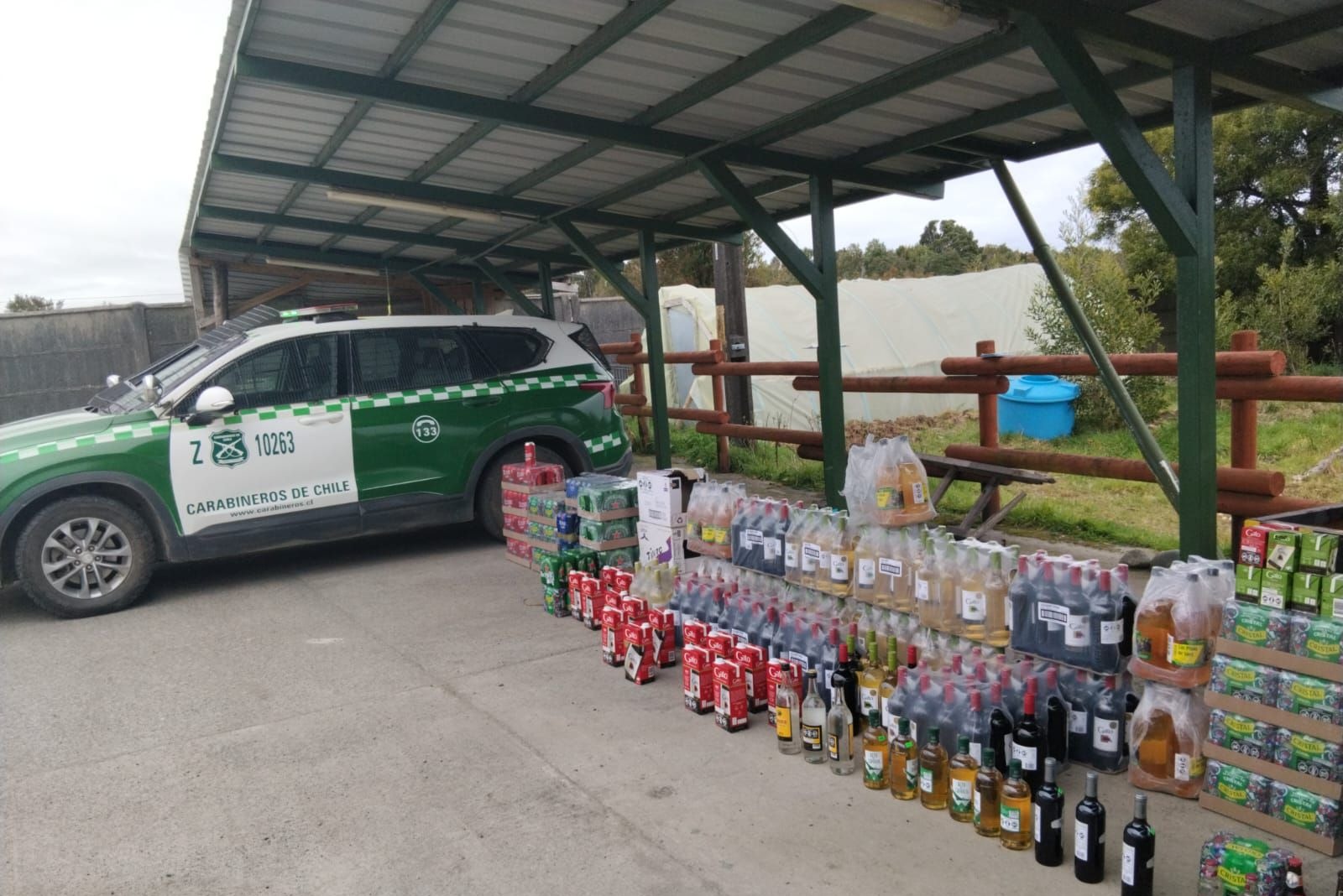 Carabineros incauta alcohol de venta clandestina en Isla Puluqui